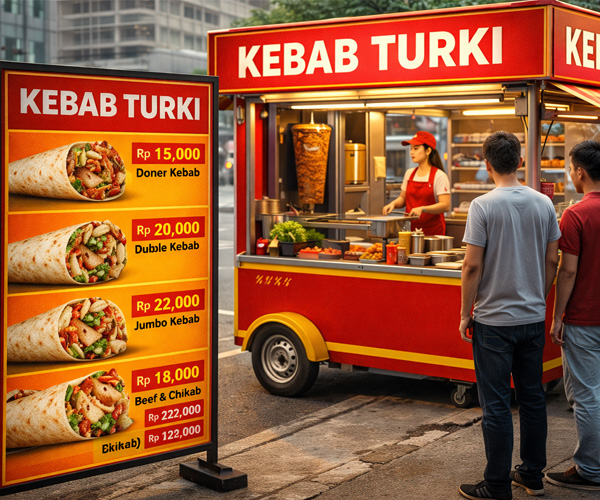 Jajan Murah tapi Nagih! Segini Harga Kebab Turki Pinggir Jalan