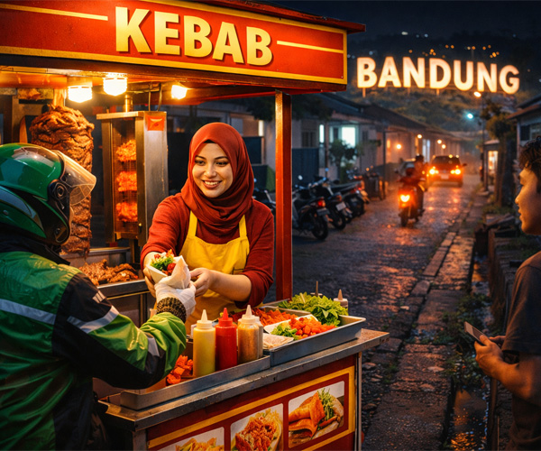 Tengah Malam Lapar dan Dingin? Kebab Enak di Bandung Ini Bikin Kenyang dan Hangat