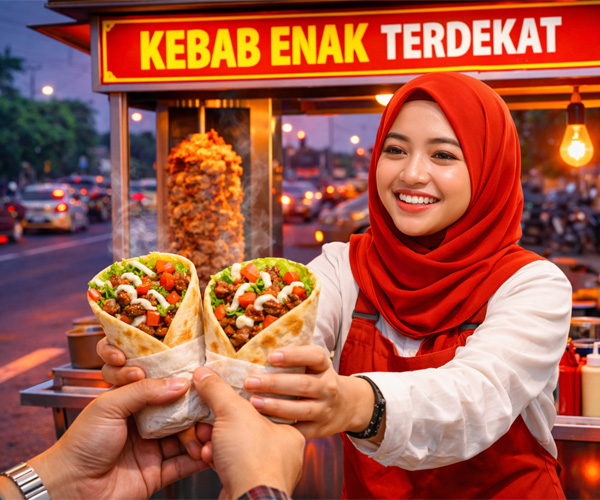 Auto Laper! Ini Tempat Jual Kebab Terdekat dari Lokasi Saya Buka Sekarang yang Selalu Ramai Diserbu Pembeli!